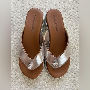 Donald J Pliner Sandals - Leaane - Silver Metallic Soft Leather - 7